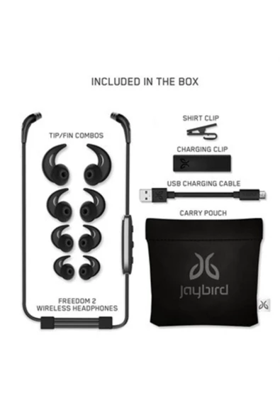 Jaybird Logitech Freedom 2 Kablosuz Kulakiçi Bluetooth Spor Kulaklık-siyah - 8
