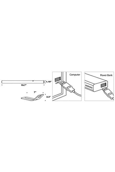 Daytona 430411 Standlı Usb Led 20" Işık Kısılabilir Gece Okuma Masa Lambası - 6