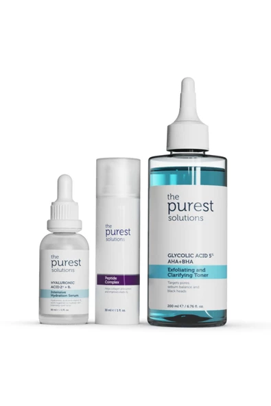 THE PUREST SOLUTİONS THE PUREST SOLUTİONS Kuru Nemsiz Ciltlere Özel Siyah Nokta ve Gözenek Önlemeye Yardımcı Bakım Seti - Resim 2