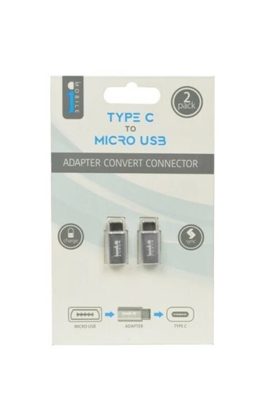 Daytona Usb-c Type-c (m) - Mikro Usb (f) Şarj Ve Senkronizasyon Çevirici Hub Adaptörü-2'li Paket - 2