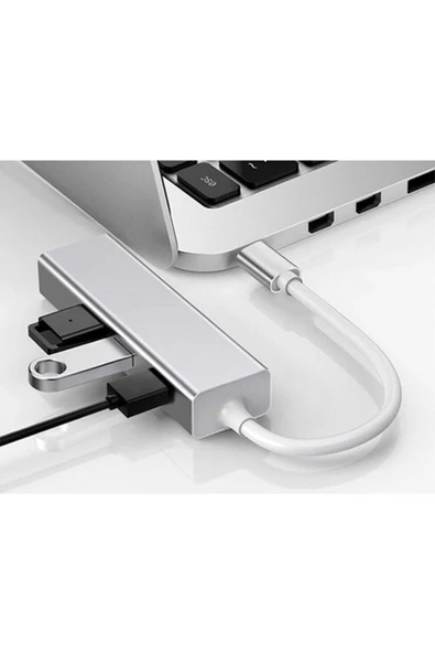 Daytona Fc05 Type-c To 3 X 3.0 Usb + Rj45 Lan Ethernet Çevirici Macbook Uyumlu - 5
