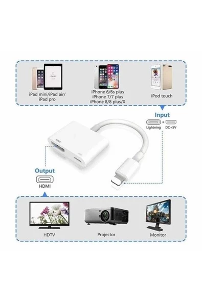 Daytona L8-hı Iphone Lıghtıng hdmı 4k 1080p Çev. - 4
