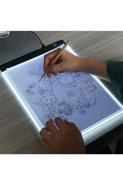 Tikteck A4 Led Ultra Ince Animasyon, Çizgi Film, Portre, Dövme Grafik Çizim Tableti - 3