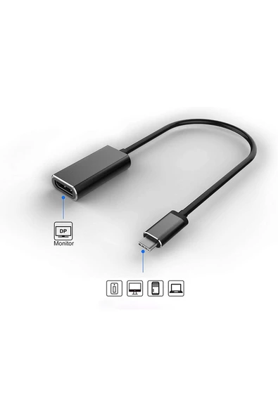 Daytona Fc30 / Hc67 Type-c To Display Port 4k Ultra Hd Görüntü Aktarıcı Çevirici Adaptör - 3
