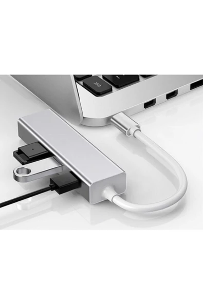 Daytona Fc05-g Type-c To 3 X 3.0 Usb Rj45 Gigabit 1000mbps Lan Ethernet Çevirici Macbook Uyumlu - 5