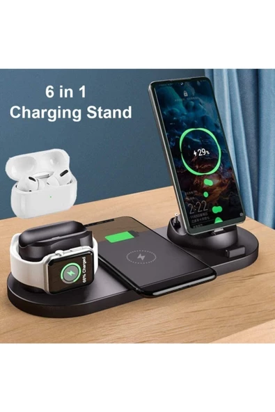 Daytona Bw06-s Wireless Iwatch Airpods Iphone Samsung Kablosuz Hızlı Şarj Standı &18w Adaptör - 2