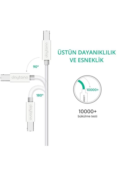 Daytona Tb1-2-1 1,0m Type-c usb B Çevirici Kablo Adaptör - 4