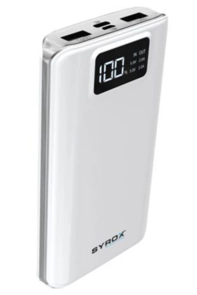 SYROX Pb107 20.000 Mah Dijital Ekranlı Powerbank - Beyaz