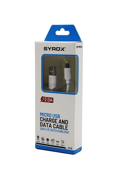 Syrox Micro USB Şarj & Data Kablosu