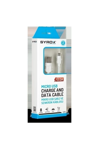 SYROX Micro Usb Şarj Ve Data Kablosu C70