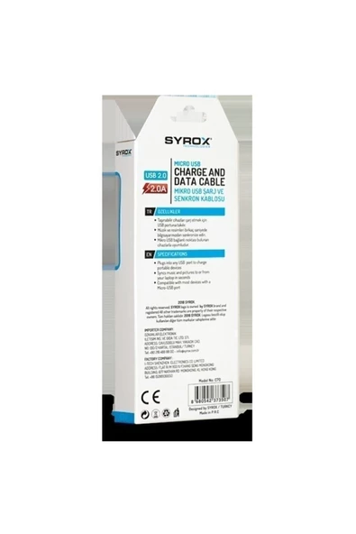 SYROX Micro Usb Şarj Ve Data Kablosu C70 - 2