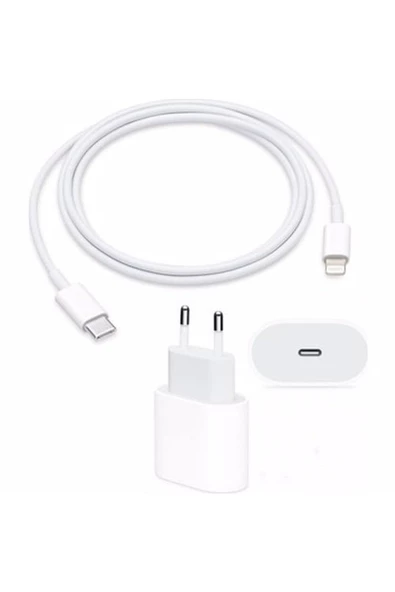 NOİR Iphone 20W Usb-C Hızlı Şarj Aleti Adaptör Ve Kablo Seti Tüm Iphone Modelleri Ile Uyumludur