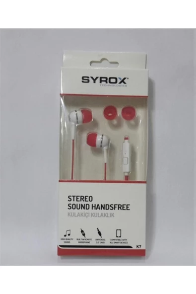 SYROX Stereo Kulaklik Renkli K7