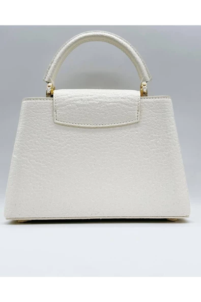 NOİR Orijinal Hakiki Deri Kadın Beyaz Omuz Çantası - 2