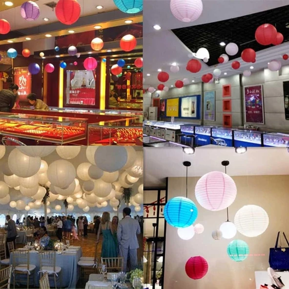 Japon Feneri Mavi 20 cm - Resim 3