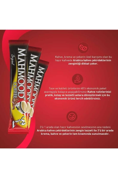mahmood  Coffee 3'Ü 1 Arada Hazır Kahve 48 Adet X 18 G  890799 - 5