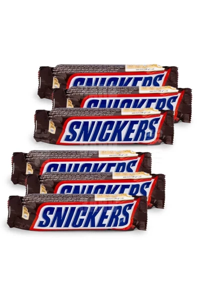 YEŞİLLİK MARKET Snickers Yer Fıstıklı Çikolata 50Gr "6 Adet"