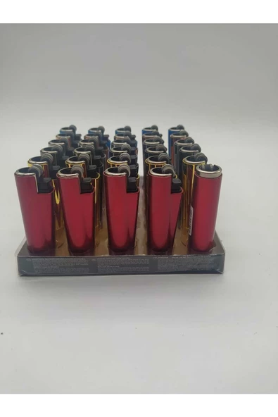Renkli Metal Case Çakmak 30 Adet - 2