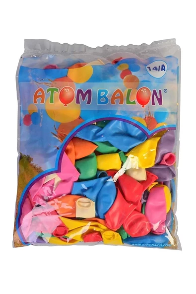 ATOM BALON Normal Balon Karışık Renk 14/A 100'Lü