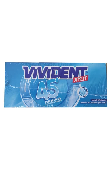 VİVİDENT Xylit 45 Dakika Naneli Cüzdan Sakız 26 G. * 18 Adet - 3