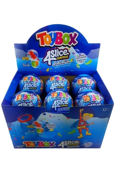 TOYBOX 4 Dilim Sürpriz Yumurta 12 Adet (Erkek)