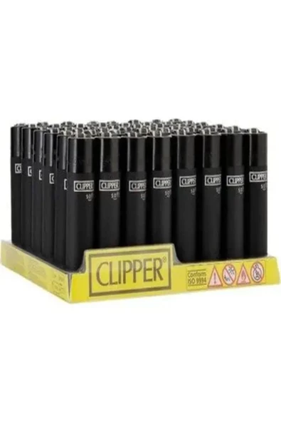 Clipper Micro Soft Siyah Taşlı Çakmak 30'Lu