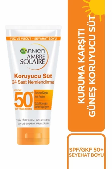 GARNİER GARNİER Ambre Solaire Seyahat Boyu Güneş Koruyucu Süt Gkf50 50ml