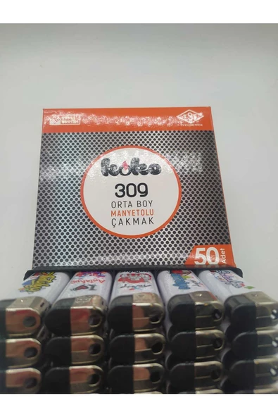 Koko 309 Orta Boy Manyetolu Çakmak 50 Adet