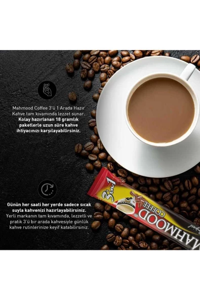 mahmood  Coffee 3'Ü 1 Arada Hazır Kahve 48 Adet X 18 G  890799 - 4
