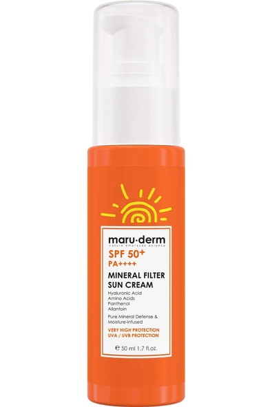 MARU.DERM MARU.DERM Güneş Kremi | SPF 50+ %100 Mineral Filtre Güneş Kremi 50 ML