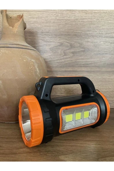 TAREZ Fx-520 Solar Güneş Enerjili El Feneri Kamp Lambası, 1 Km Uzun Menzilli 5W + 15W, Powerbank Özellikli - 4