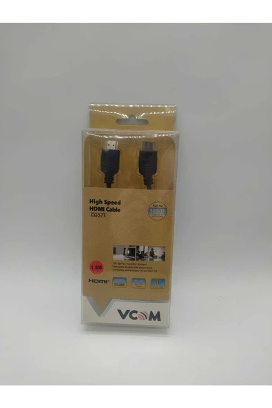 VCOM High Speed Hdmı Cable Full Hd 1080P 1.5 M