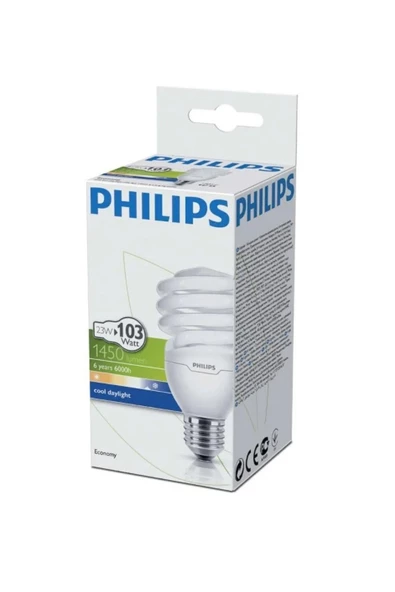 PHİLİPS Tasarruflu Ampul Spiral 23W Beyaz E27 Duy