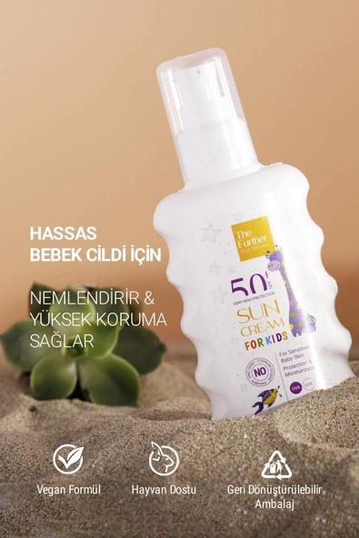 THE FURTHER THE FURTHER Çocuk Güneş Koruyucu Losyon Spf 50 Faktör Yüksek Koruma Sprey Form 200 ml - 4