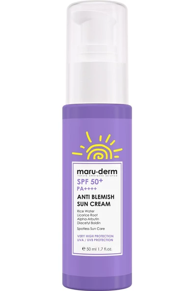 MARU.DERM MARU.DERM Güneş Kremi | SPF 50+ Leke Karşıtı Güneş Kremi 50 ML | Yeni Nesil Kore Filtreli