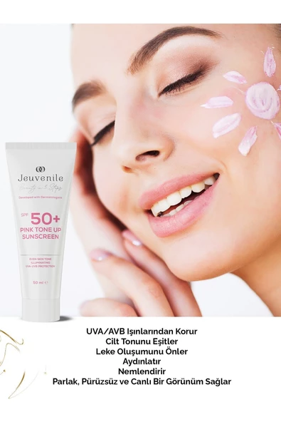 JEUVENİLE JEUVENİLE SPF 50+ Pembe Güneş Kremi - Renk Tonu Eşitleyici (Centella Asiatica, Meyan Kökü Özü, Kalamin) - 4