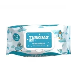 Turkuaz Islak Havlu 90'lı (Alkol, Paraben İçermez) 12 Paket