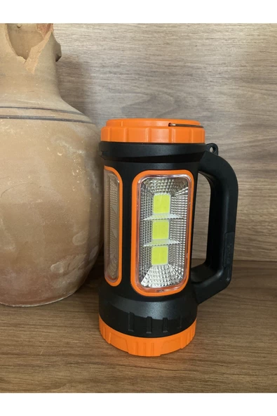 TAREZ Fx-520 Solar Güneş Enerjili El Feneri Kamp Lambası, 1 Km Uzun Menzilli 5W + 15W, Powerbank Özellikli - 5