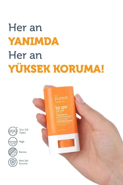 THE PUREST SOLUTİONS THE PUREST SOLUTİONS Stick SPF 50, Bariyer Onarıcı & Yatıştırıcı Güneş Koruyucu - 2