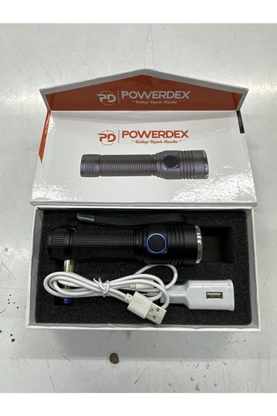 POWERDEX Metal Şarz Edilebilinir El Feneri Pd-6007 - 5