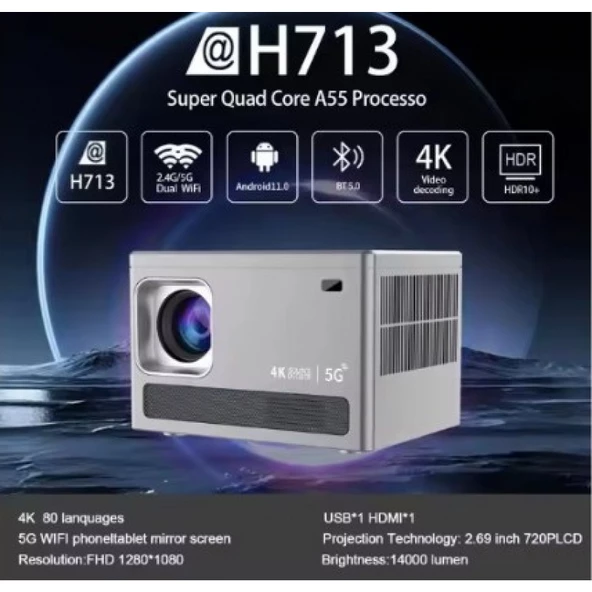 Yoosee Akıllı Tv Projektör 1080P 4K FULL HD Android - 2