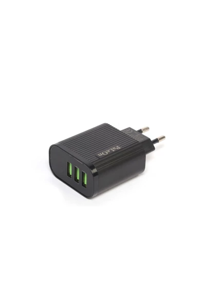 3.1a Hızlı Şarj Adaptörü 3 Usb'li Amperaj Ve Voltaj Göstergeli Adaptör - 3