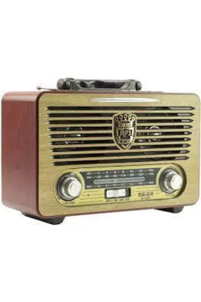 115-bt Ahşap Görünümlü Fm Radyolu Bluetooth Mp3 Müzik Çalar Koyu Ahşap - 5