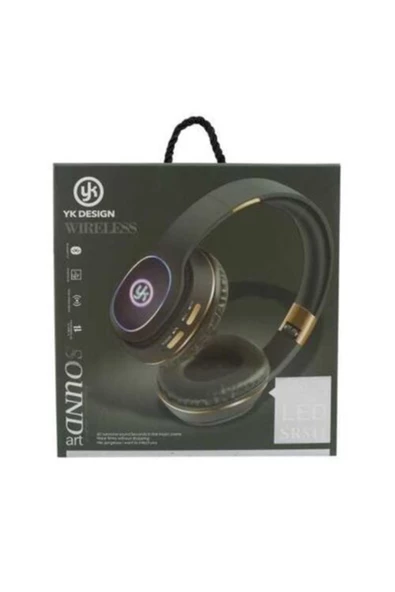Yk Design Sr811 Bluetooth Led Işıklı Stereo Kulak Üstü Kulaklık Yeşil - 4