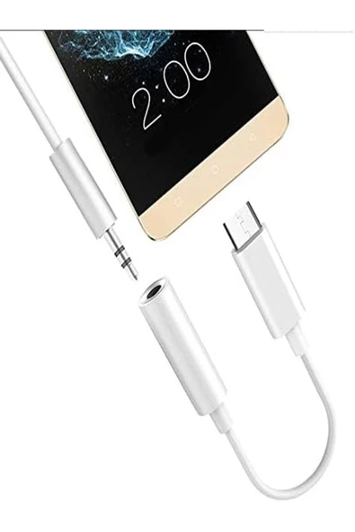 Type-C To Aux 3.5mm Kulaklık Çevirici Dönüştürücü Adaptör Usb-C Adaptör 1.kalite Siyah - 5