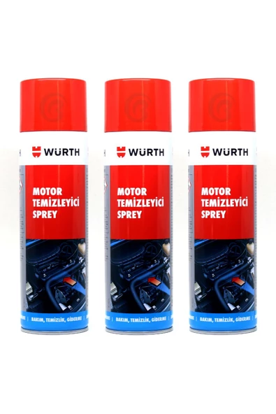 Würth 3x Motor Temizleyici Sprey 500 ml (SU GEREKMEZ)