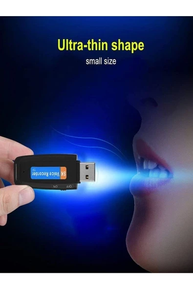 16 Gb Dahili Hafızalı Usb Flash Bellek Şeklinde Ses Kayıt Cihazı - 5