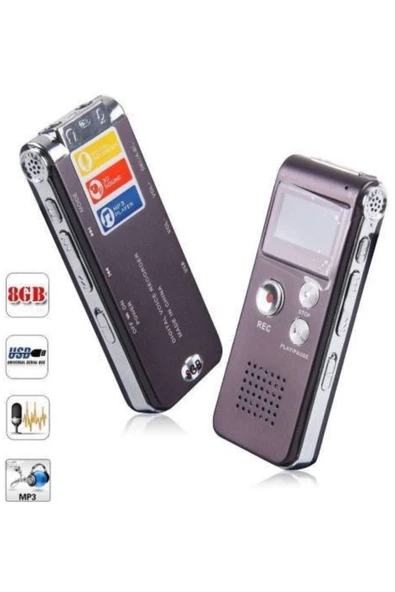 Hs-27 Profesyonel Dijital Voice Recorder Ses Kayıt Cihazı 8 Gb Hafıza Mp3 Çalar - 2