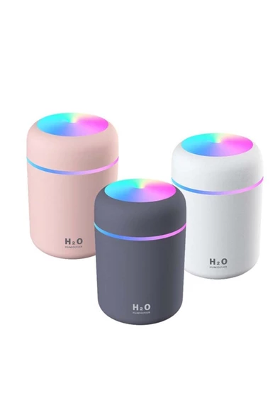 H2o 300 ml Ulrasonik Hava Nemlendirici Ve Aroma Difüzörü H2o 4507 Pembe - 2