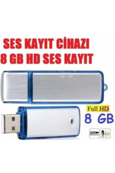 Sese Duyarlı Ses Kayıt Cihazı Kingboss 8 Gb Hafızalı Usb Flash Bellek - 4